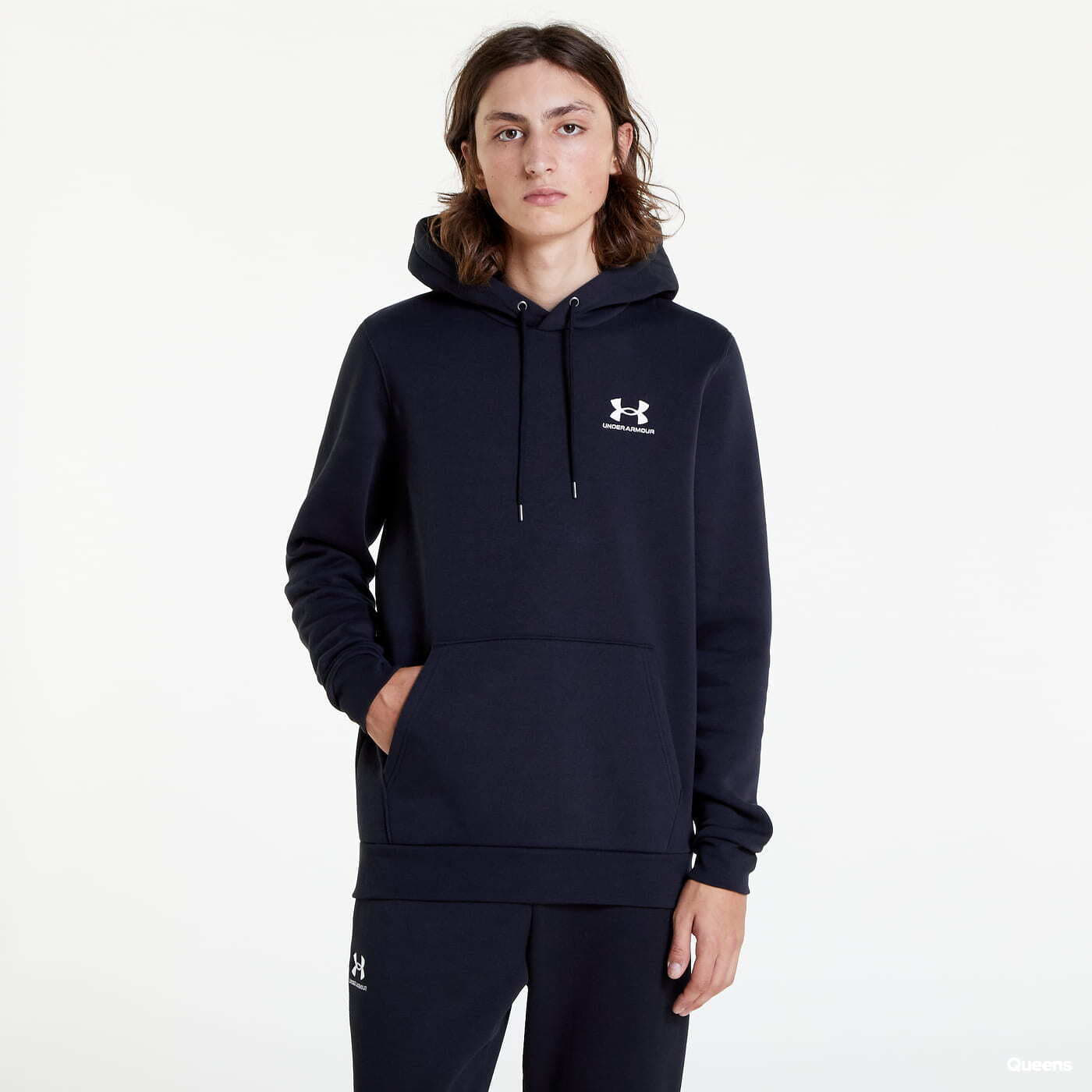 Under Armour Essential Fleece Hoodie Black/ White