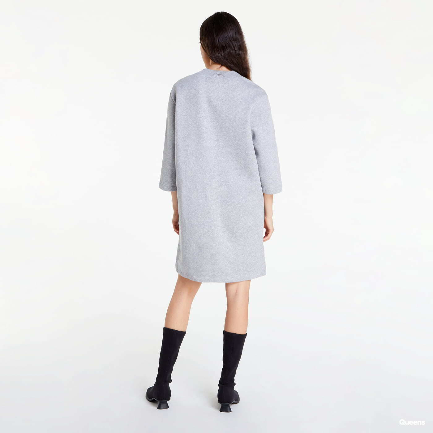 Dresses Nike Sportwear Phoenix Oversized Dress 3 4 Sleeve Grey Queens