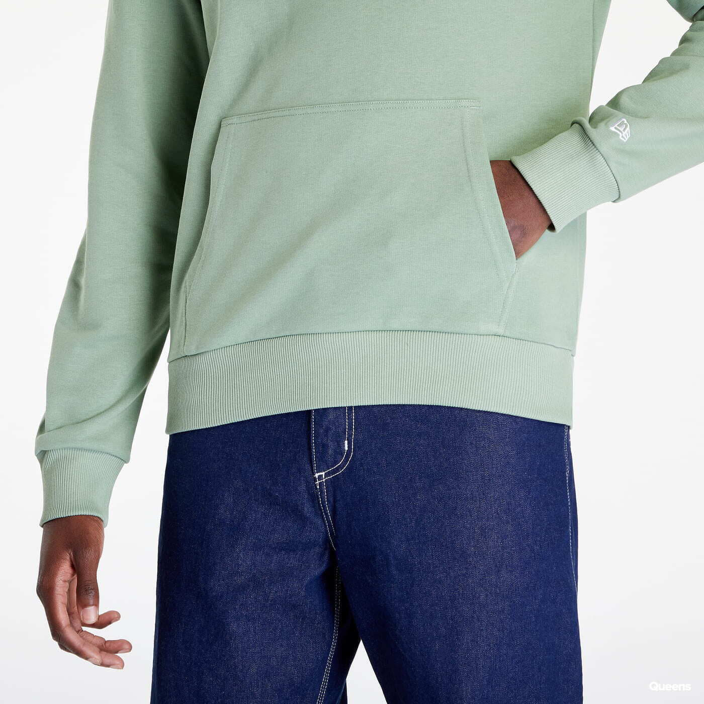 Mikinas ar kapuci un sporta krekli New Era Essential Flag Hoodie Jade/ White