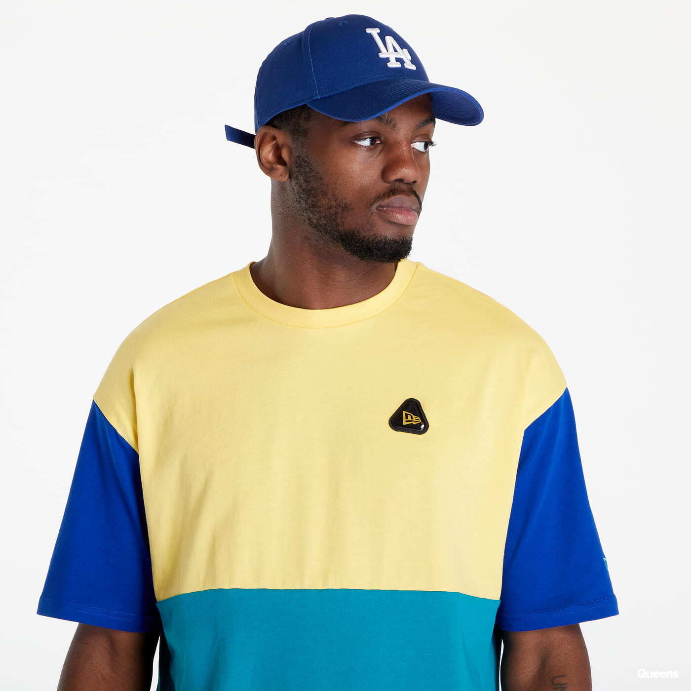 Tricouri  New Era Block Badge Tee Aqua/ Honeycomb
