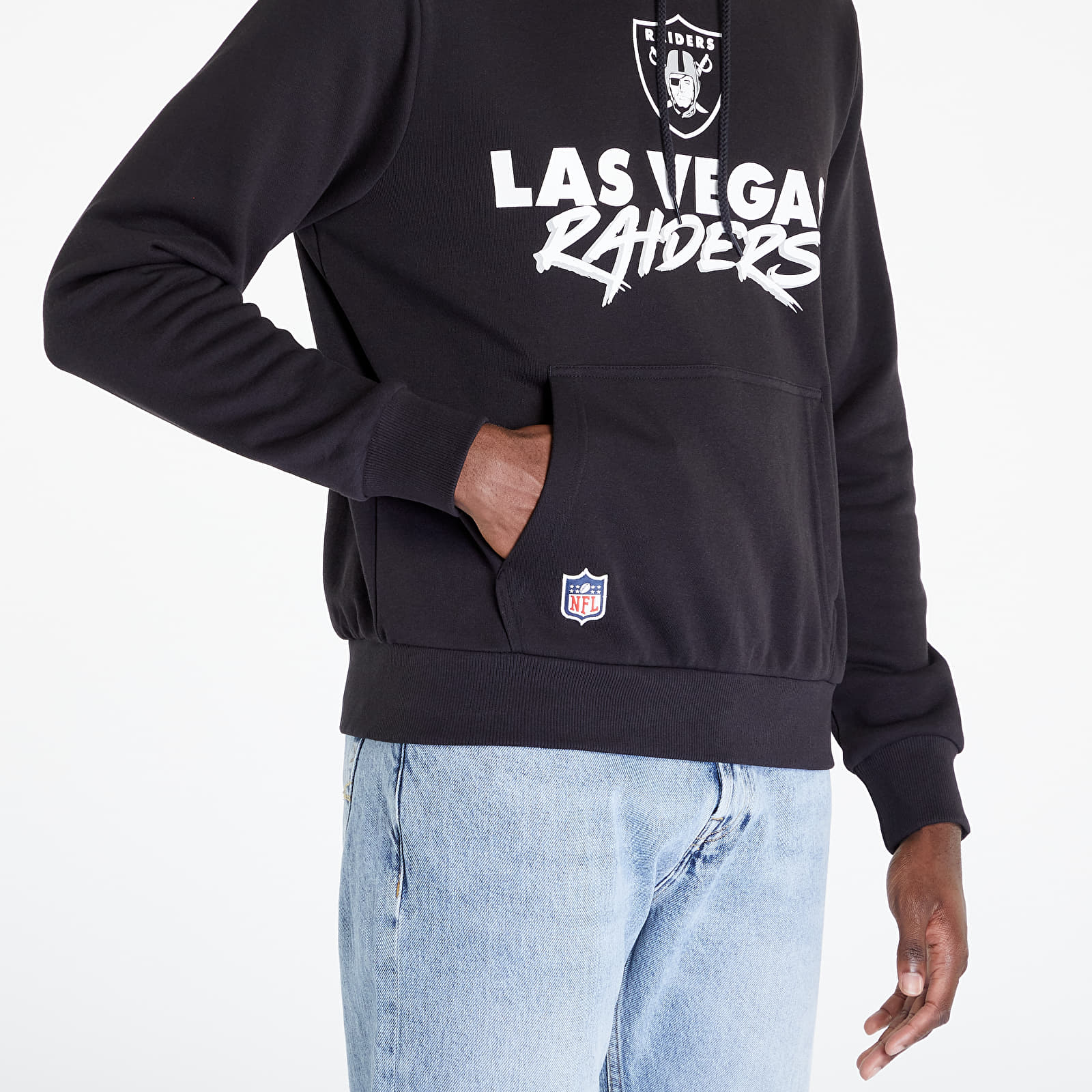 Men's Las Vegas Raiders New Era Black Long Sleeve Hoodie T-Shirt
