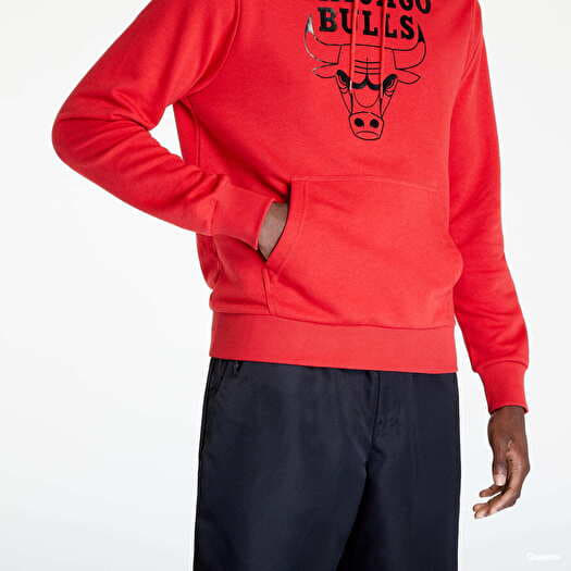 New Era Red Chicago Bulls Color Pack Cropped Top Pullover Hoodie