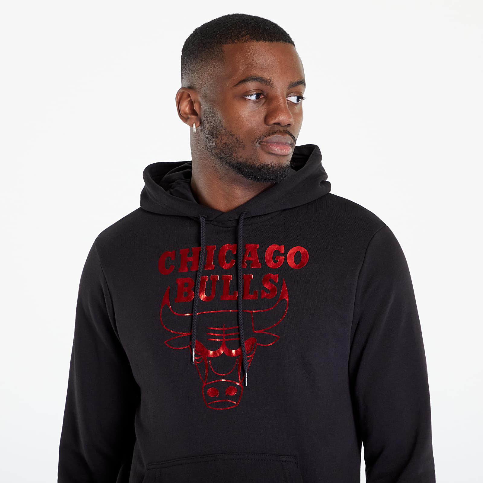 Mikiny New Era NBA Foil Print Hoody Chicago Bulls Black