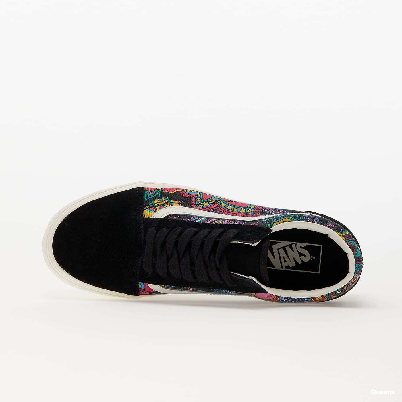 Sneakers und Schuhe fur Frauen Vans Old Skool Stac Paisley Bloom Black Queens