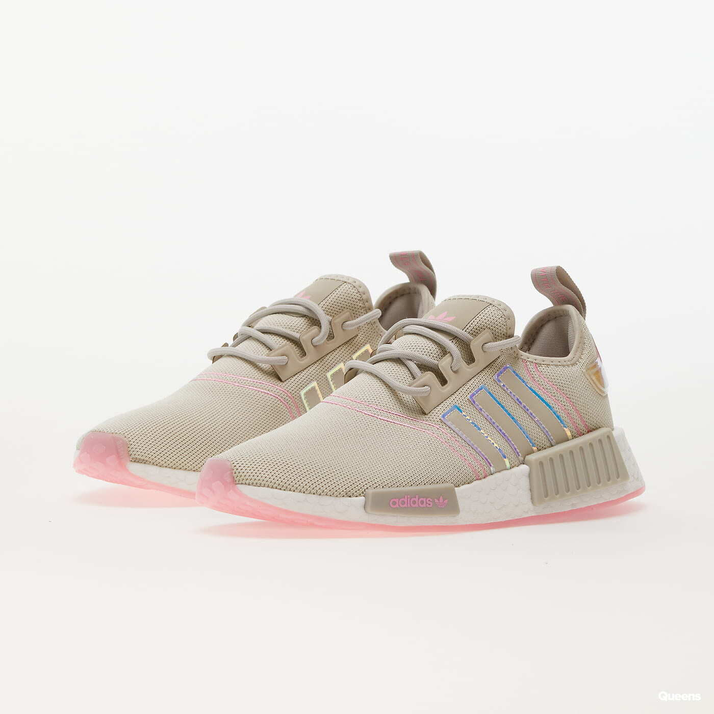Adidas nmd pink white clearance