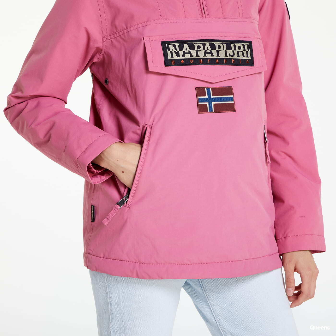 Pink napapijri sale coat