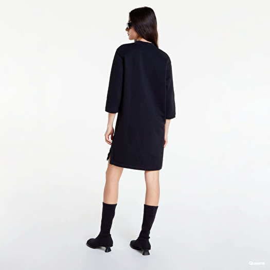 Dresses Nike Sportswear Phoenix Fleece 3 4 Sleeve Dress Black Queens