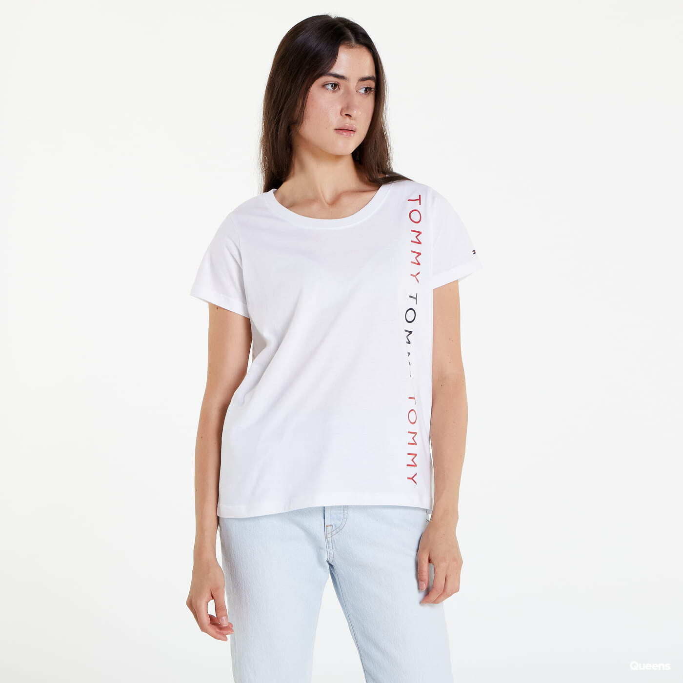 Trička Tommy Hilfiger Logo Emroidery Crew Neck T-Shirt White