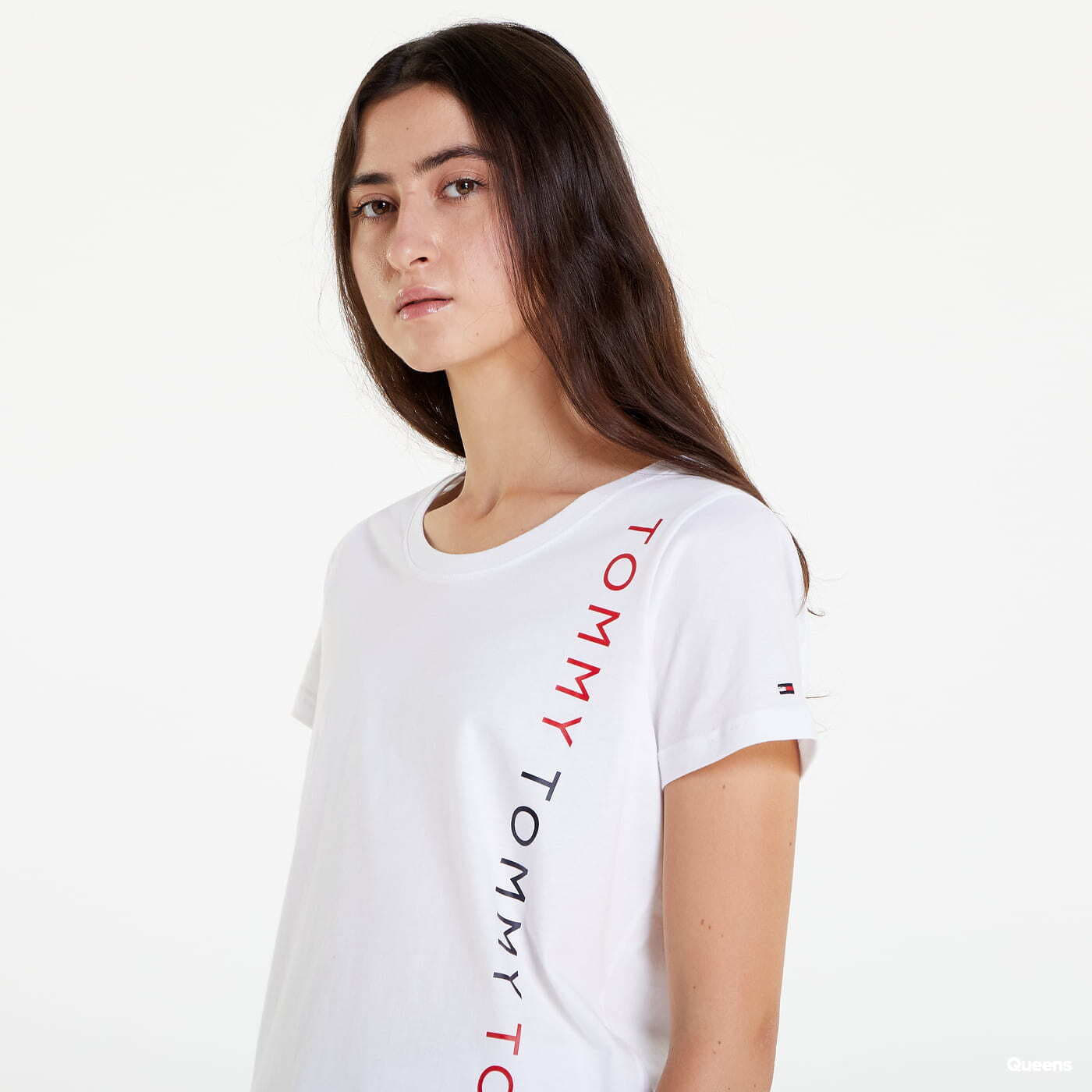 Trička Tommy Hilfiger Logo Emroidery Crew Neck T-Shirt White