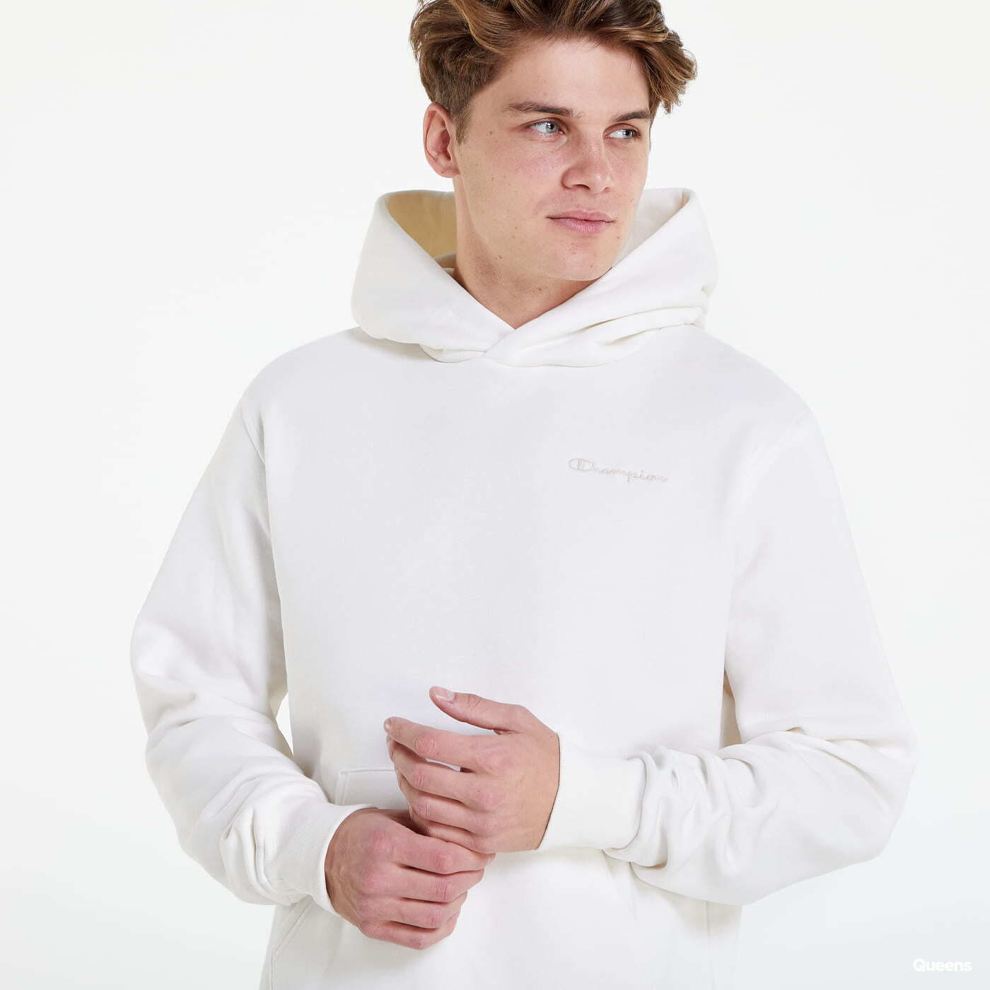 Mikiny Champion Hooded Sweatshirt Cream