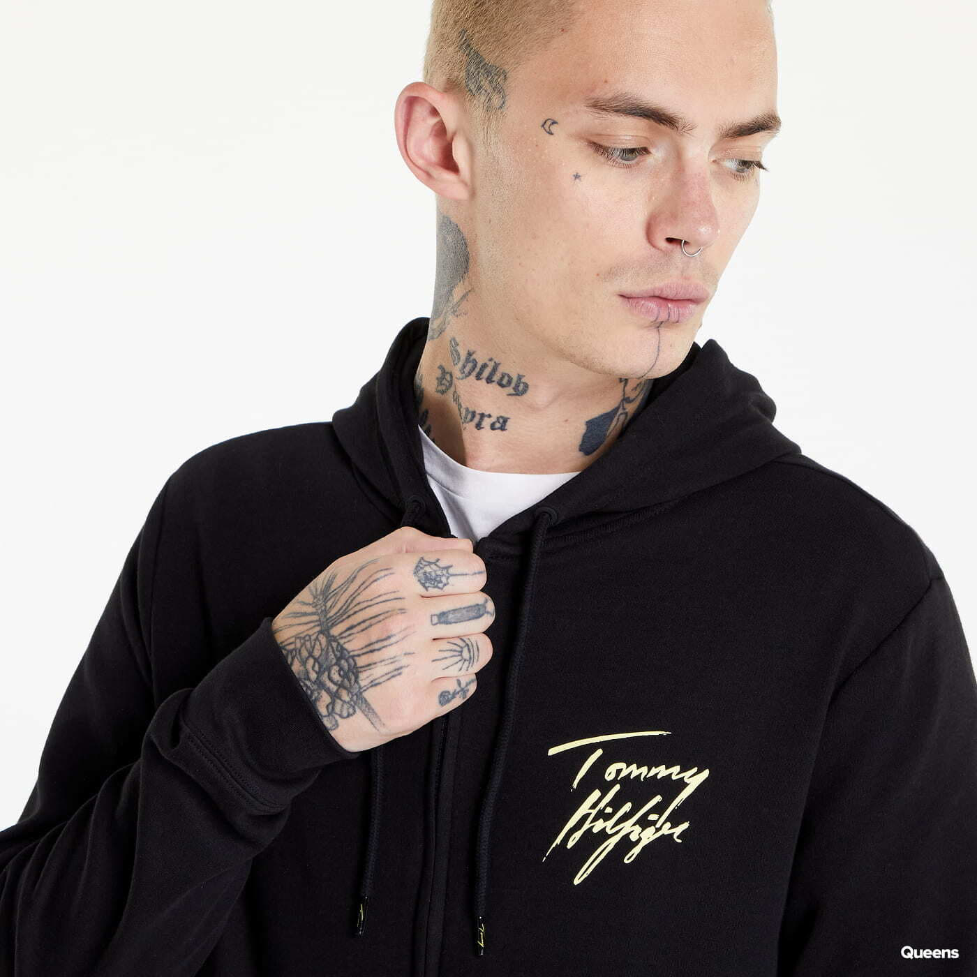 Mikiny Tommy Hilfiger Tommy 85 Signature Logo Hoodie Black