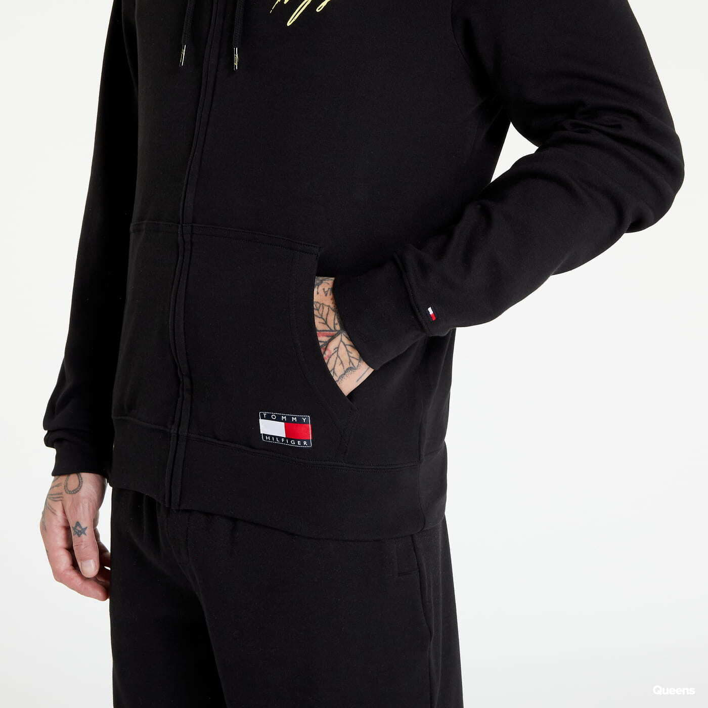 Mikiny Tommy Hilfiger Tommy 85 Signature Logo Hoodie Black
