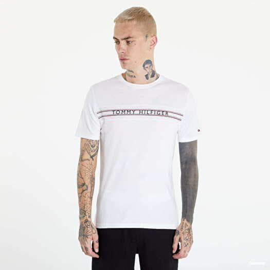 Tričko Tommy Hilfiger Signature Tape Logo T-Shirt White