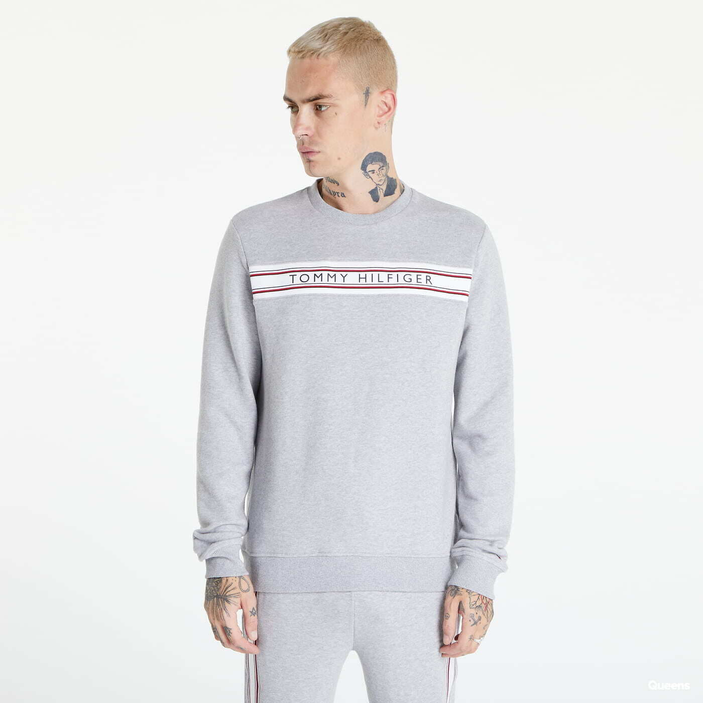 Hoodies and sweatshirts Tommy Hilfiger Signature Tape Logo Sweatshirt Grey