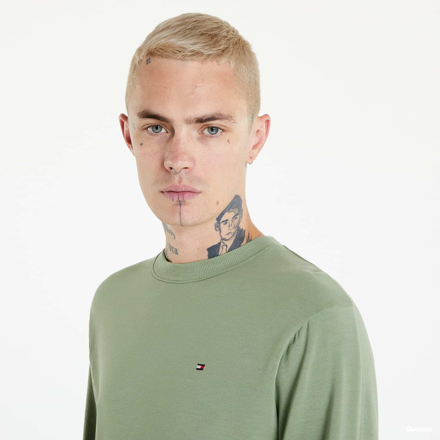 Pyžama Tommy Hilfiger Logo Tape Track Sweatshirt Green