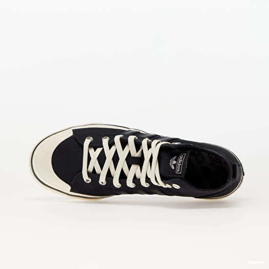 adidas gazelle silver green womens adidas Nizza Mid Platform High Top Sneaker in Core Black/White
