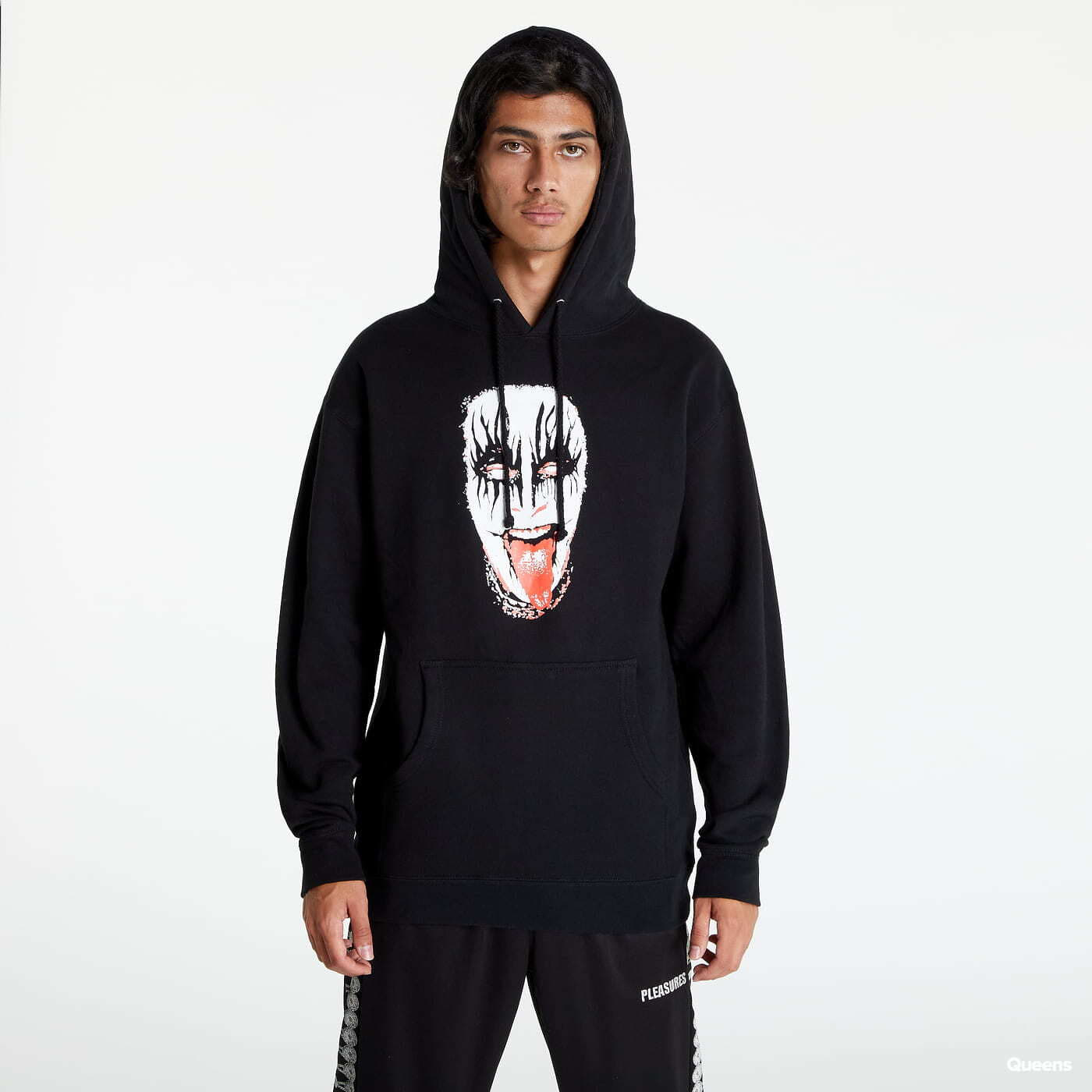 Mikinas ar kapuci un sporta krekli PLEASURES Mouth Hoodie Black