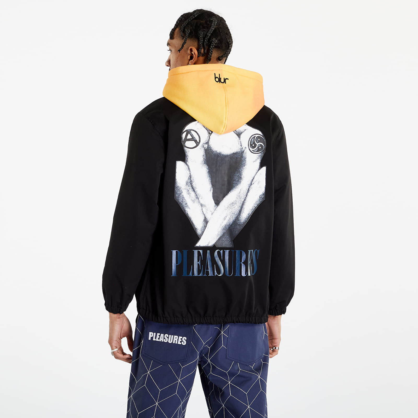 Αντιανεμικά PLEASURES Bended Coach Jacket Black