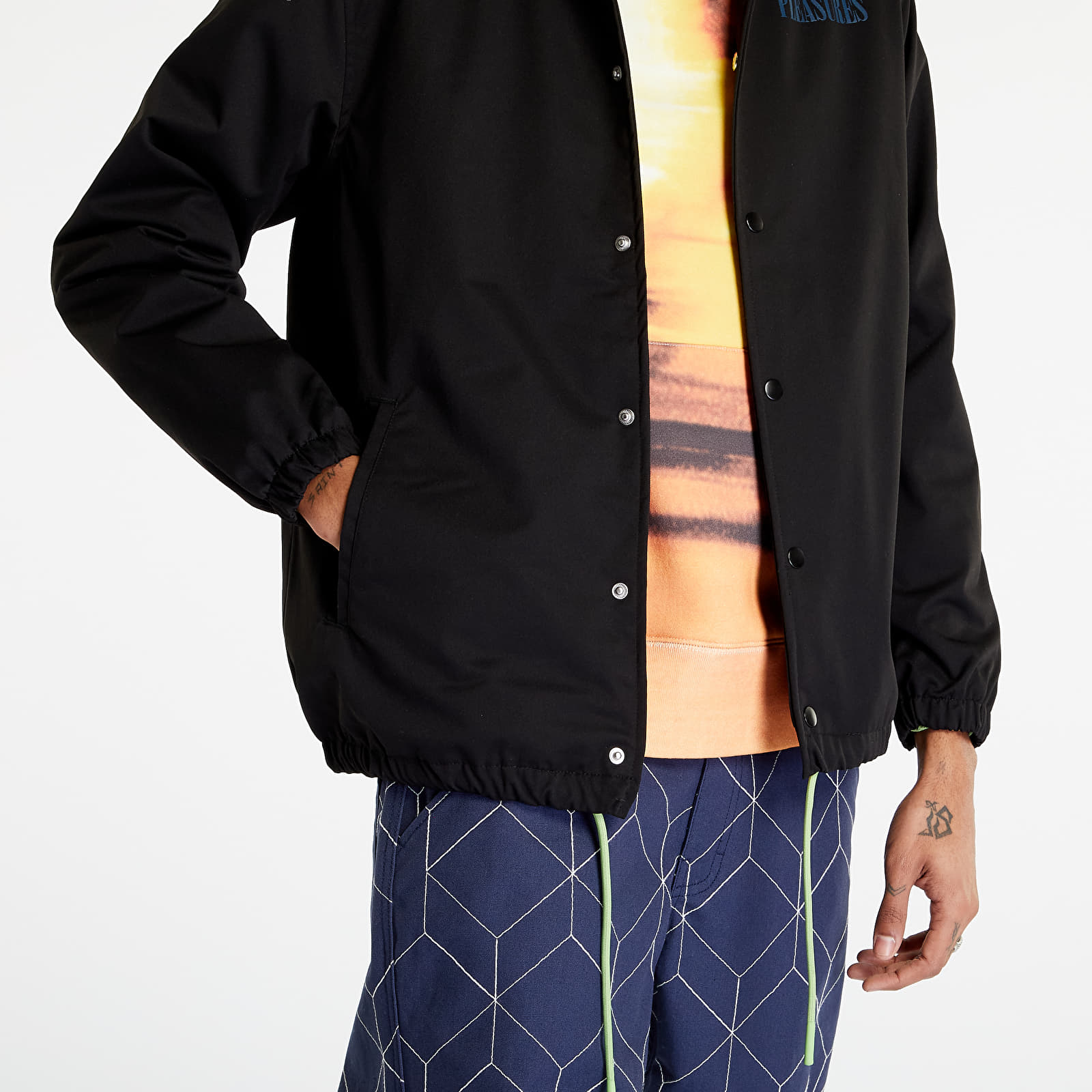 Αντιανεμικά PLEASURES Bended Coach Jacket Black