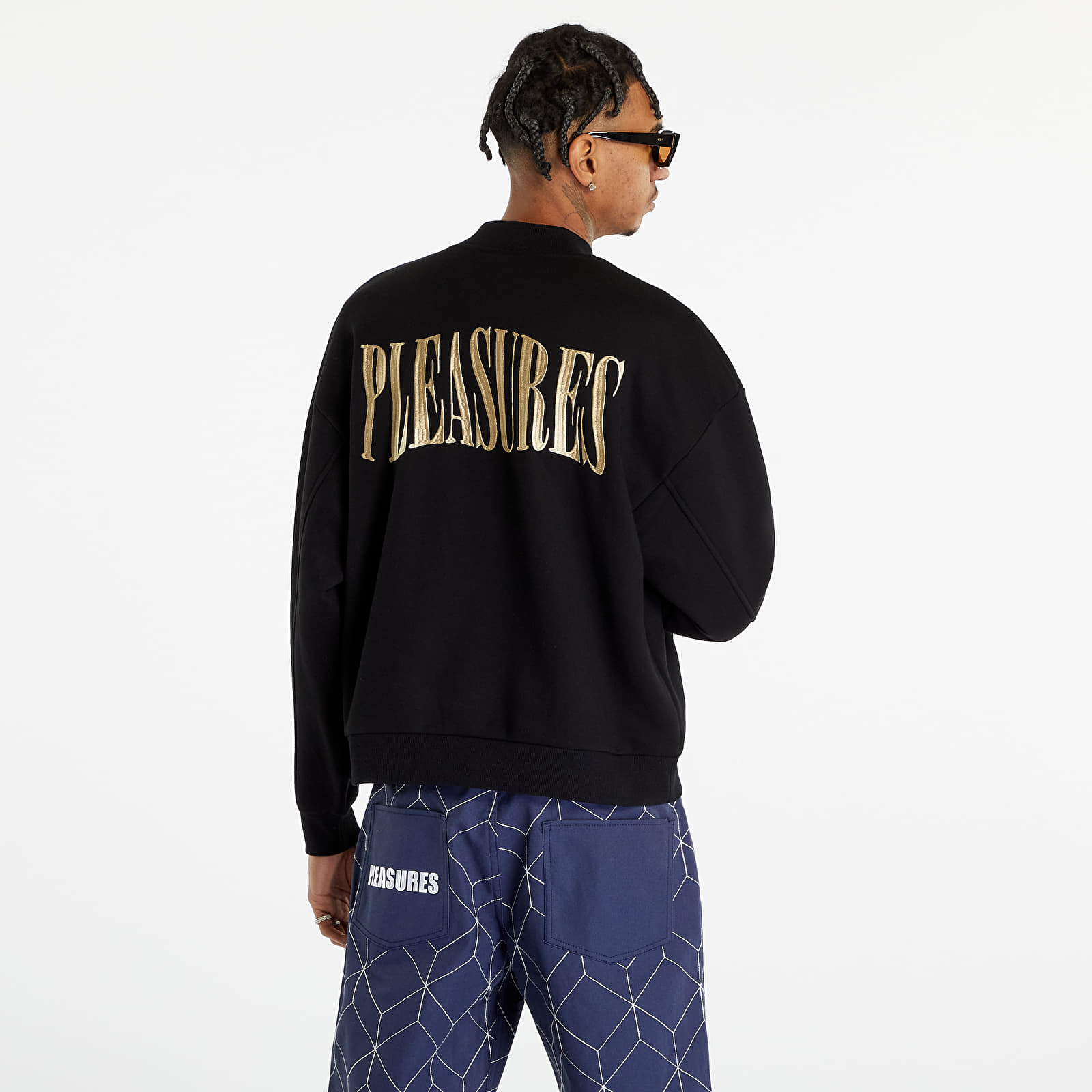 Hoodies and sweatshirts  Pleasures Karat Quarter Zip Fleece Hoodie Black