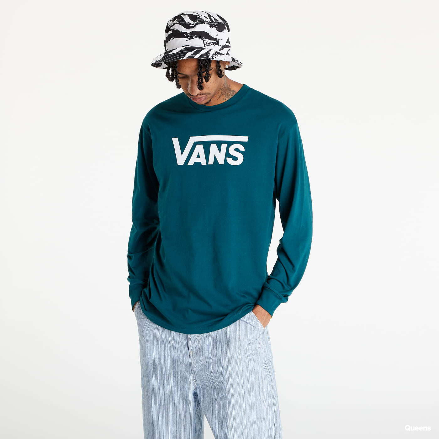 Trička Vans Classic LS Tee Green