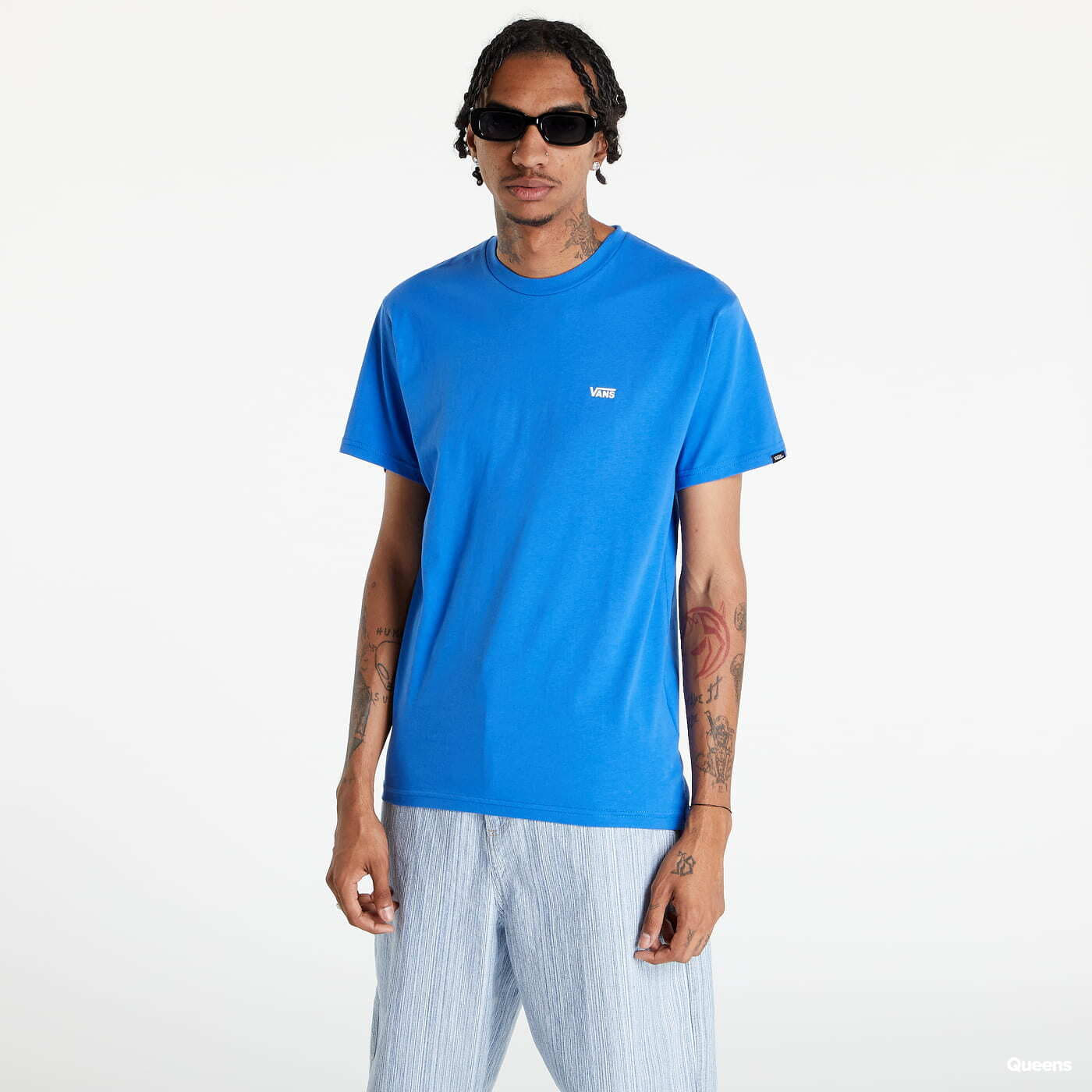 Tricouri  Vans Left Chest Logo T-Shirt Blue