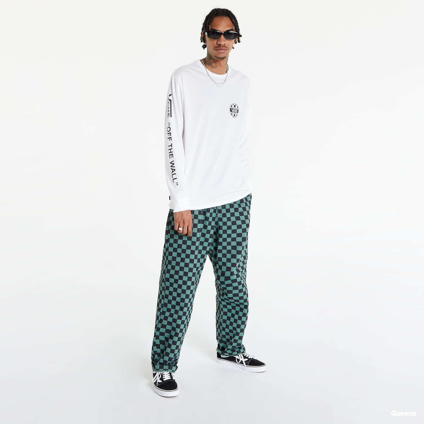 Tričká Vans Off The Wall Check Grap White