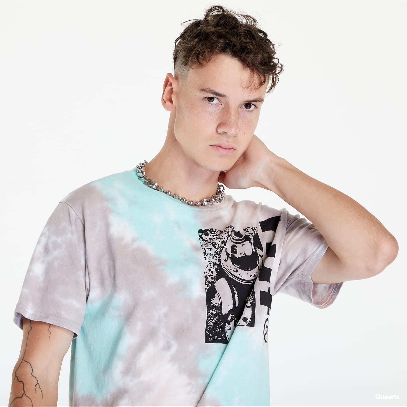 T-Shirts HUF The Plug Tiedye T-Shirt Grey