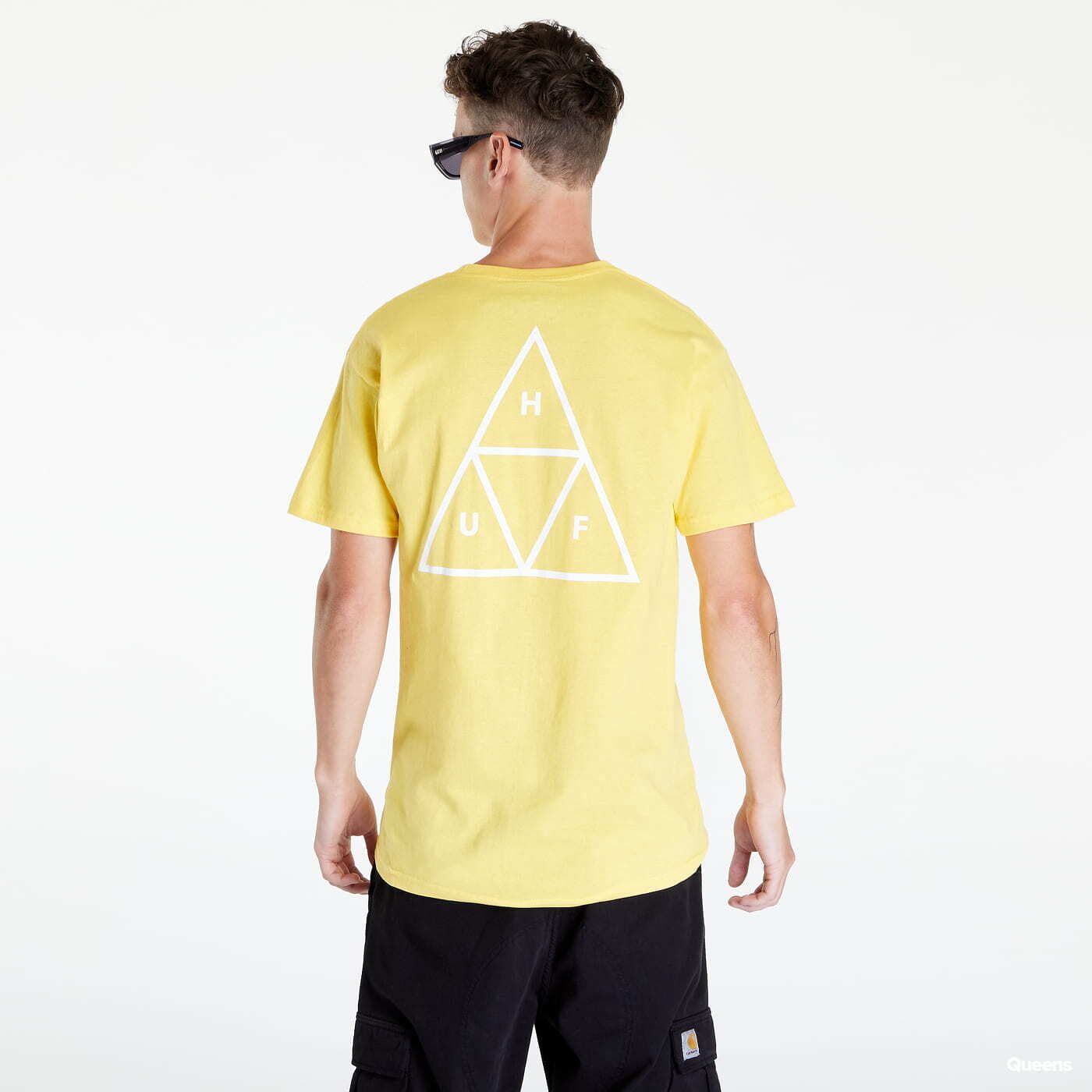 T-Shirts HUF Essentials Triple Triangle T-Shirt Yellow