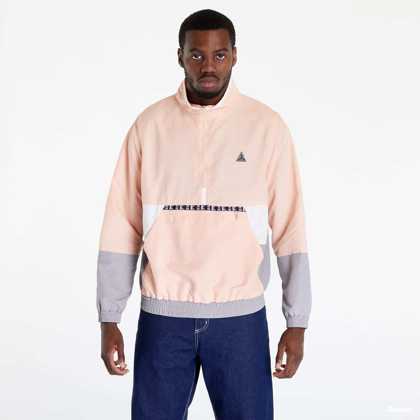 Windbreakers HUF Teton 1/4 Zip Anorak Coral Pink