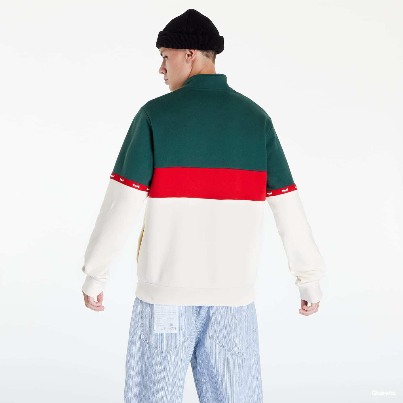 Huf half sales zip jacket