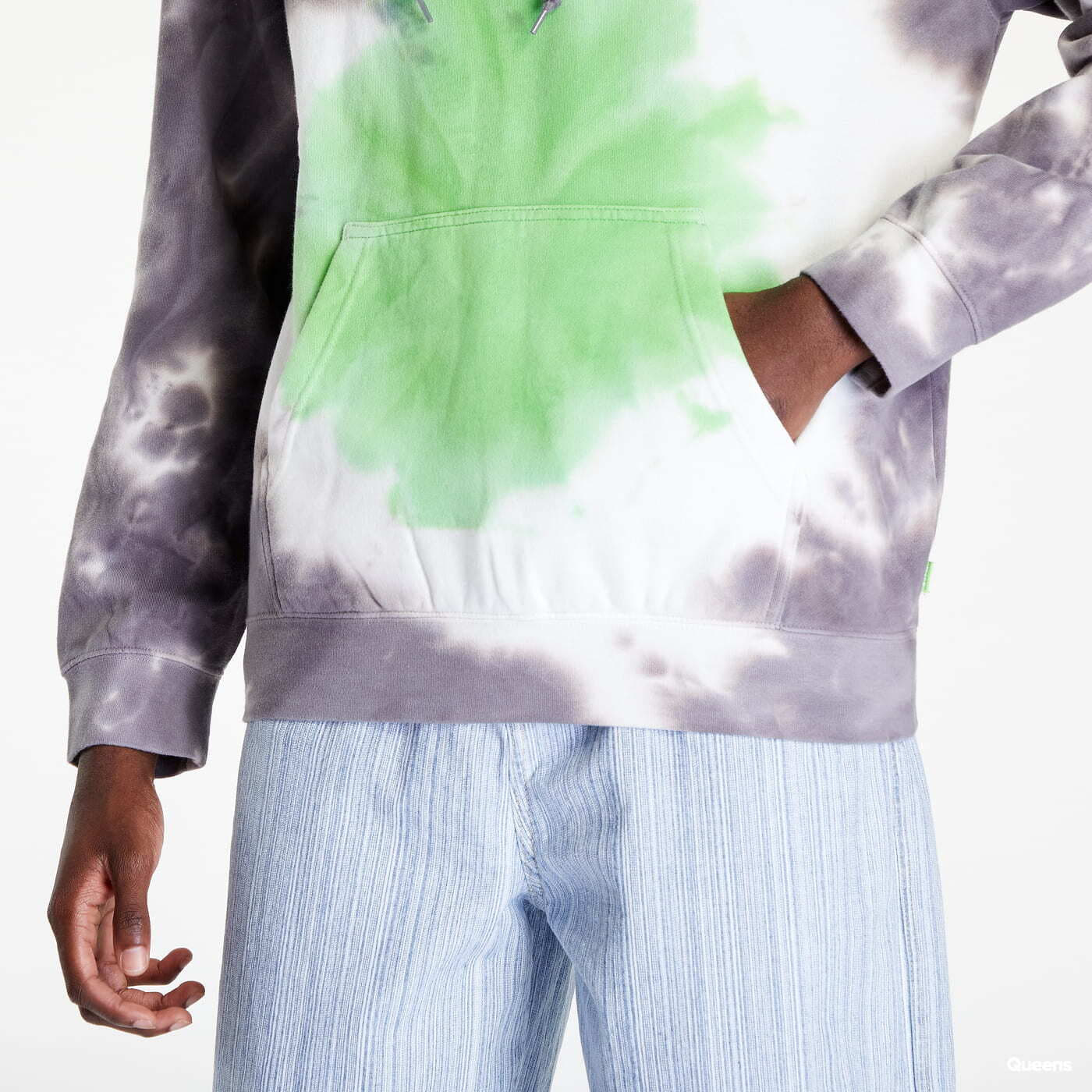 Hoodies and sweatshirts HUF High Dye Tiedye Hoodie Grey/ Green