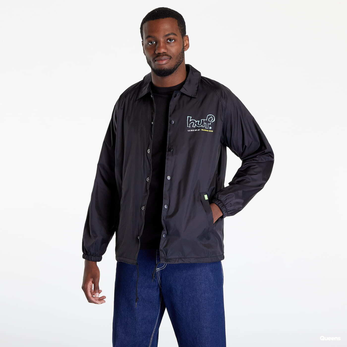 Větrovky HUF Drop Out Coaches Jacket Black