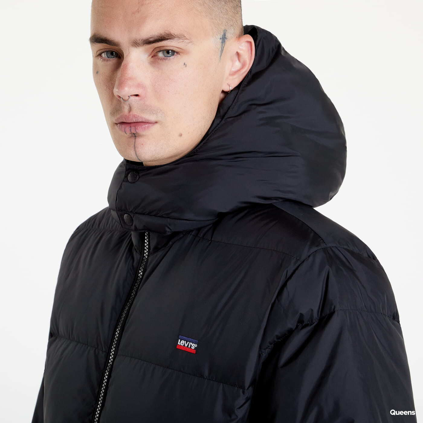 Levi's black puffer on sale jacket