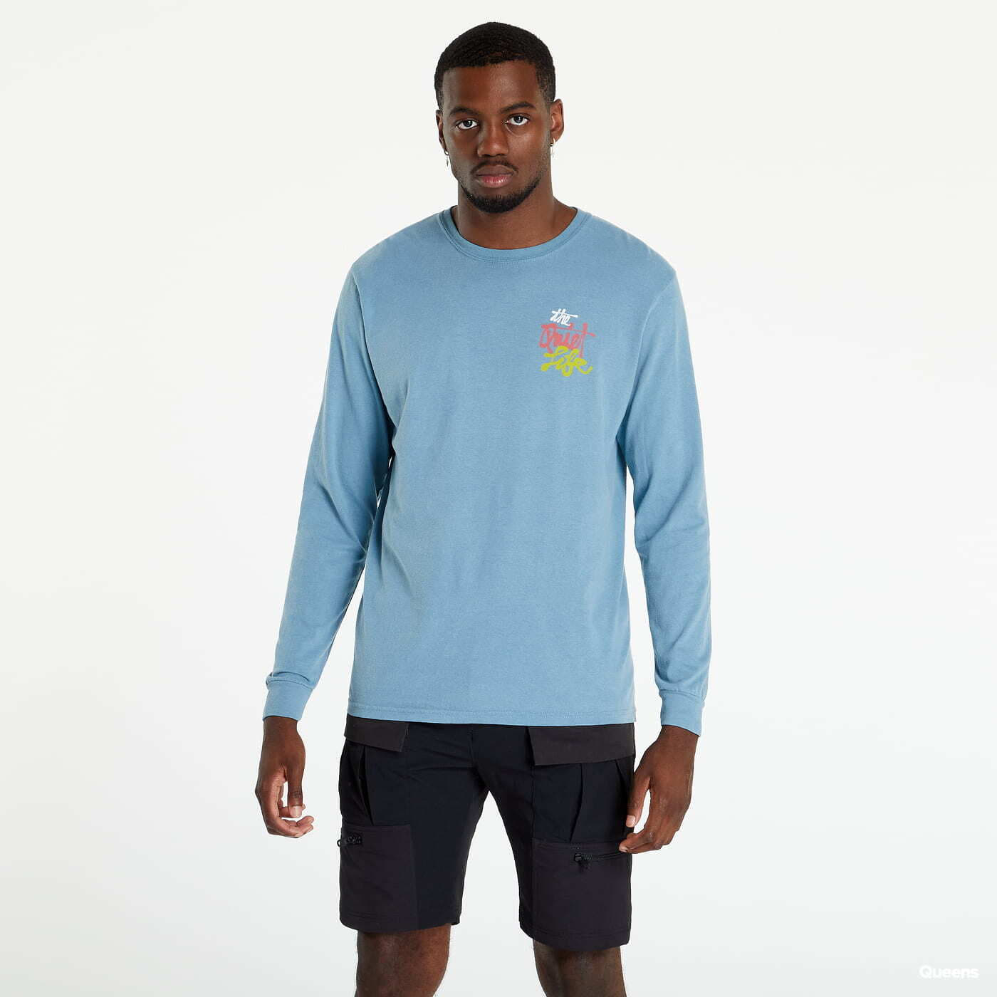 T-shirts The Quiet Life Quite Planet Pigment Dyed Long Sleeve Tee Blue