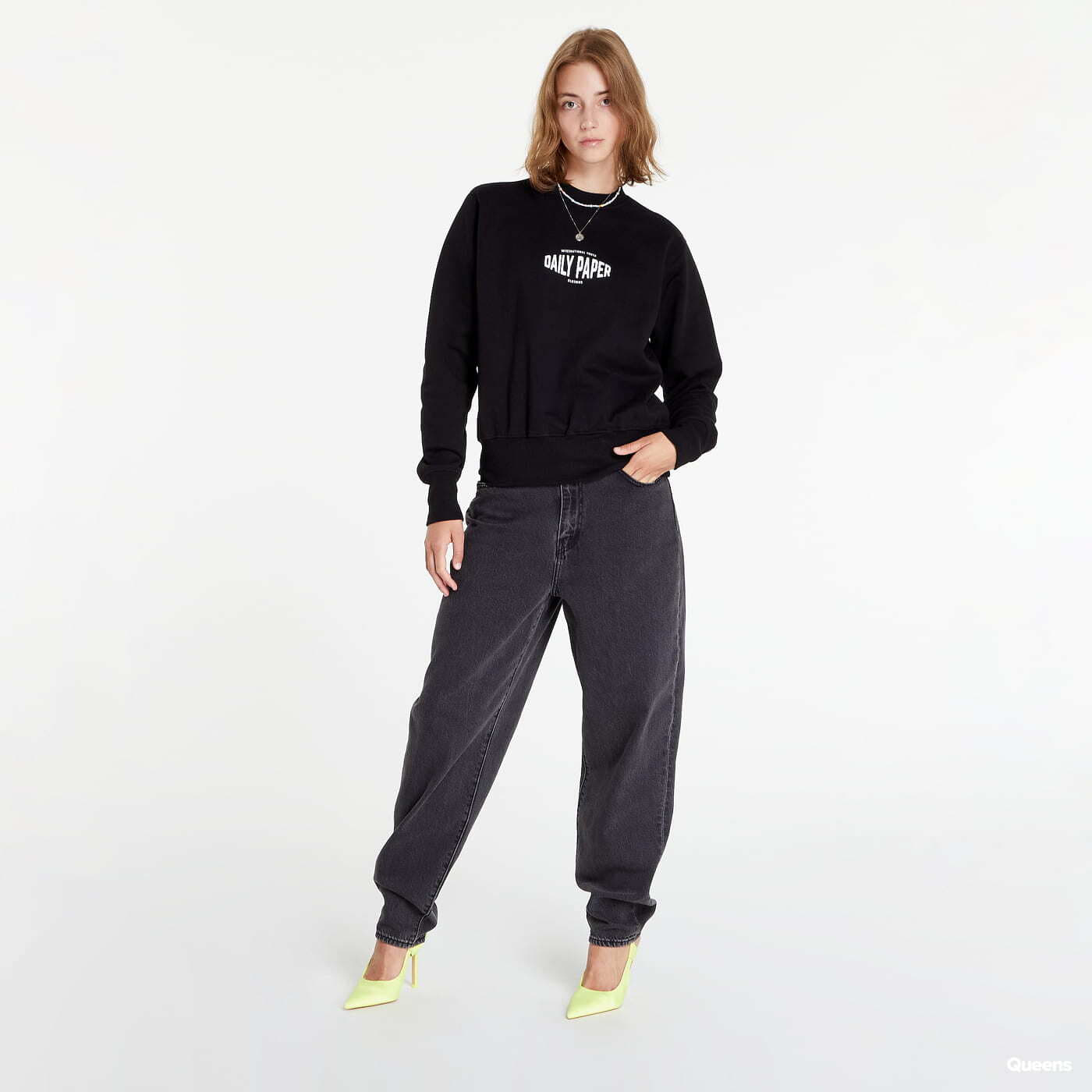 Mikinas ar kapuci un sporta krekli Daily Paper Evvie Youth Sweater Black