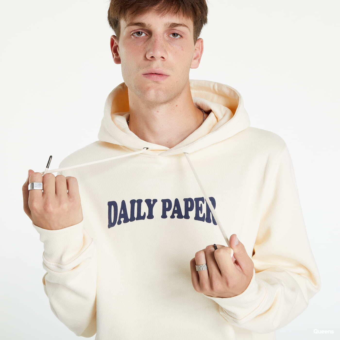 Mikiny Daily Paper Nyoka Hoodie Creamy