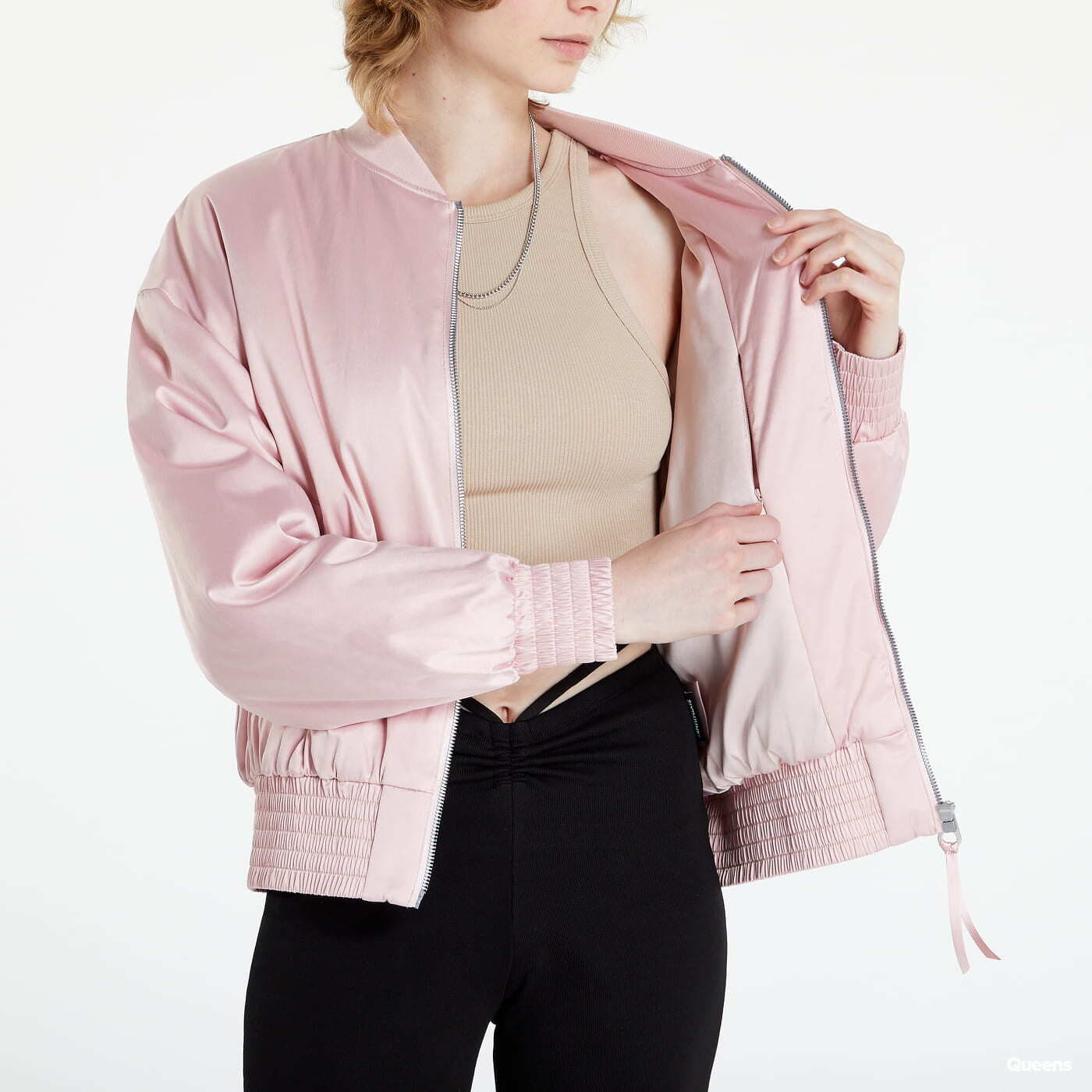 Guess pink on sale bomber jacket