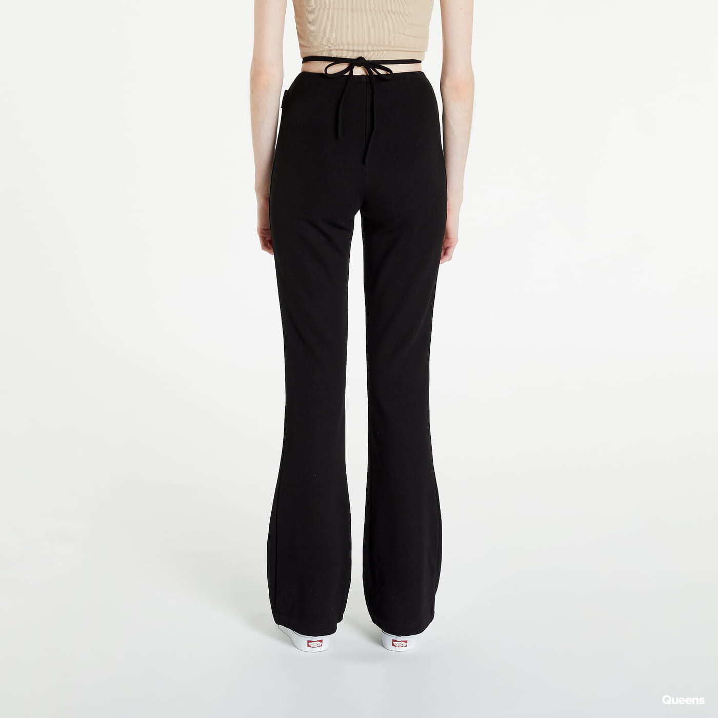 Trenerke Sixth June Drawstrings Ribbed Pants černé