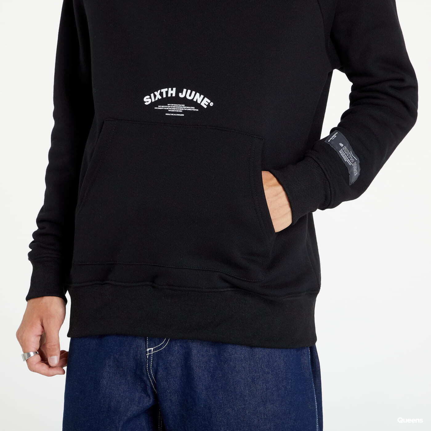 Φούτερ Sixth June Curved Logo Hoodie Black