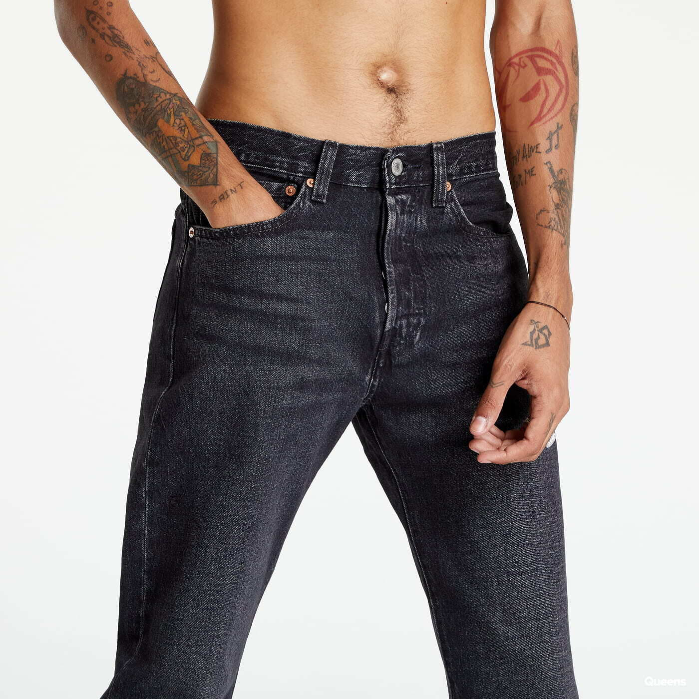 Black 501 jeans discount