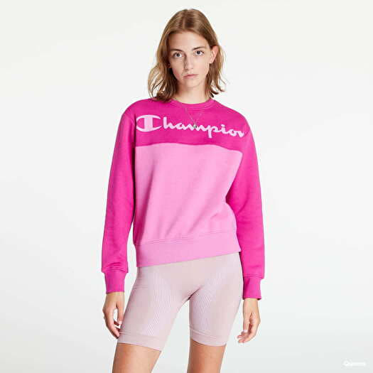 Pink champion products sweatshirt hot sale