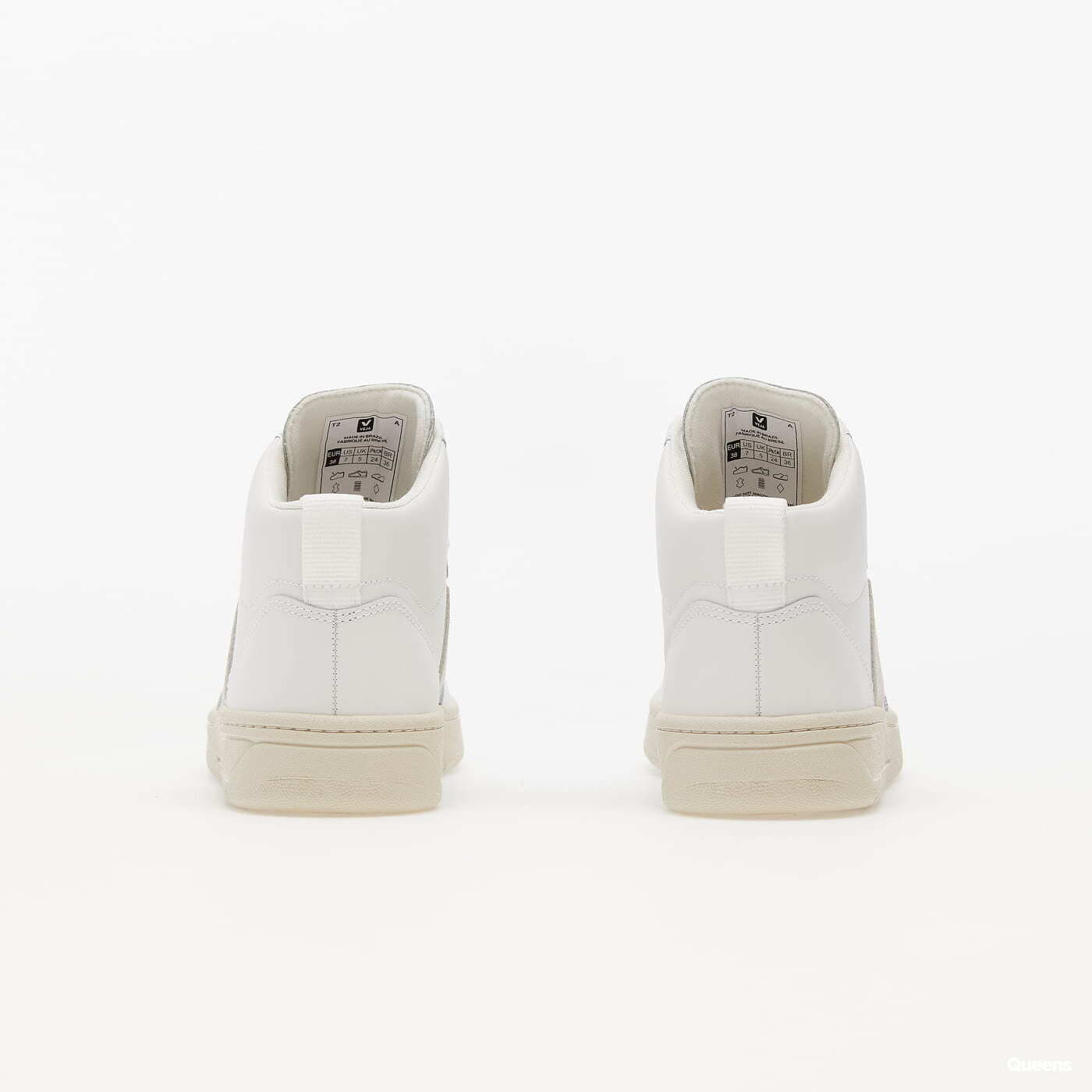 Women's sneakers and shoes Veja V-15 Leather Extra-White Natural