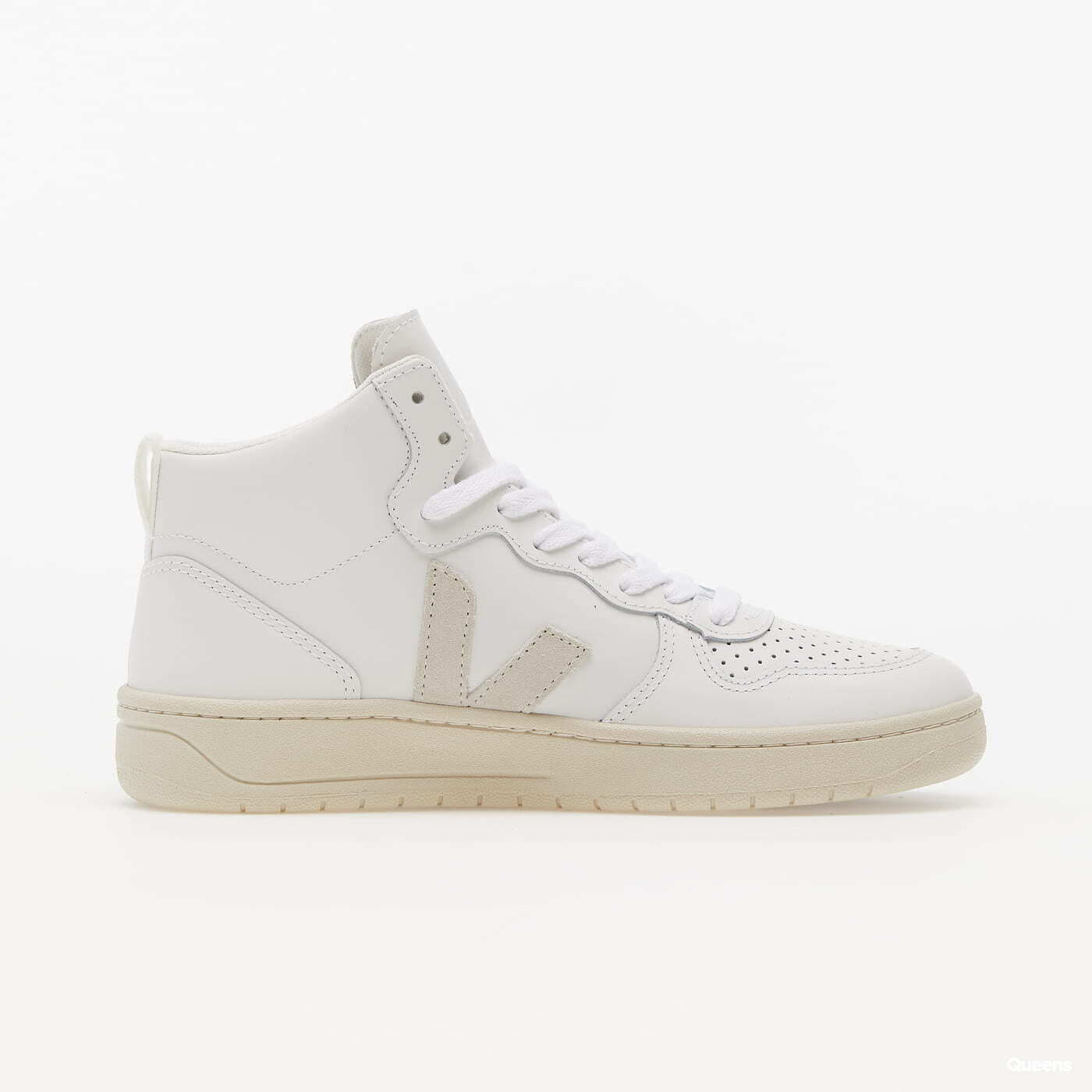 Women's sneakers and shoes Veja V-15 Leather Extra-White Natural