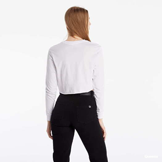 T shirts Vans Junior V LS Tee Crop White Queens