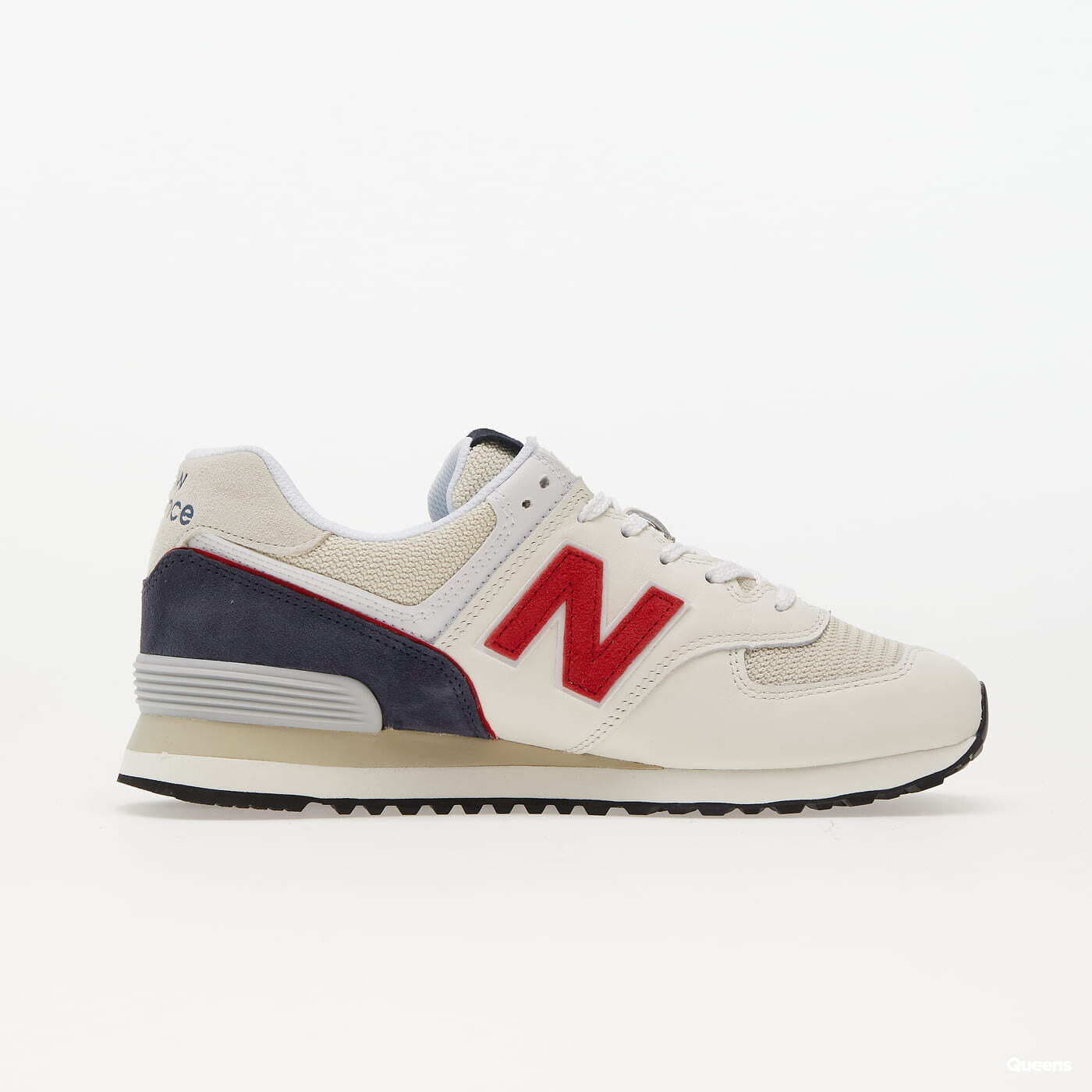 Red and white new balance 574 new arrivals