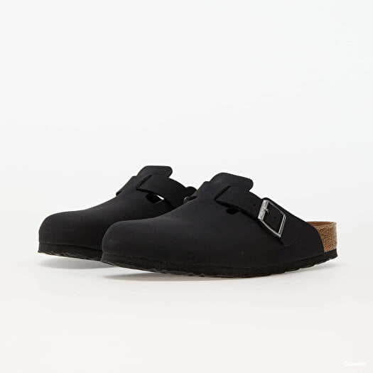 Turnschuhe und Schuhe fur Manner Birkenstock Boston Birko Floor Soft Vegan Black Queens