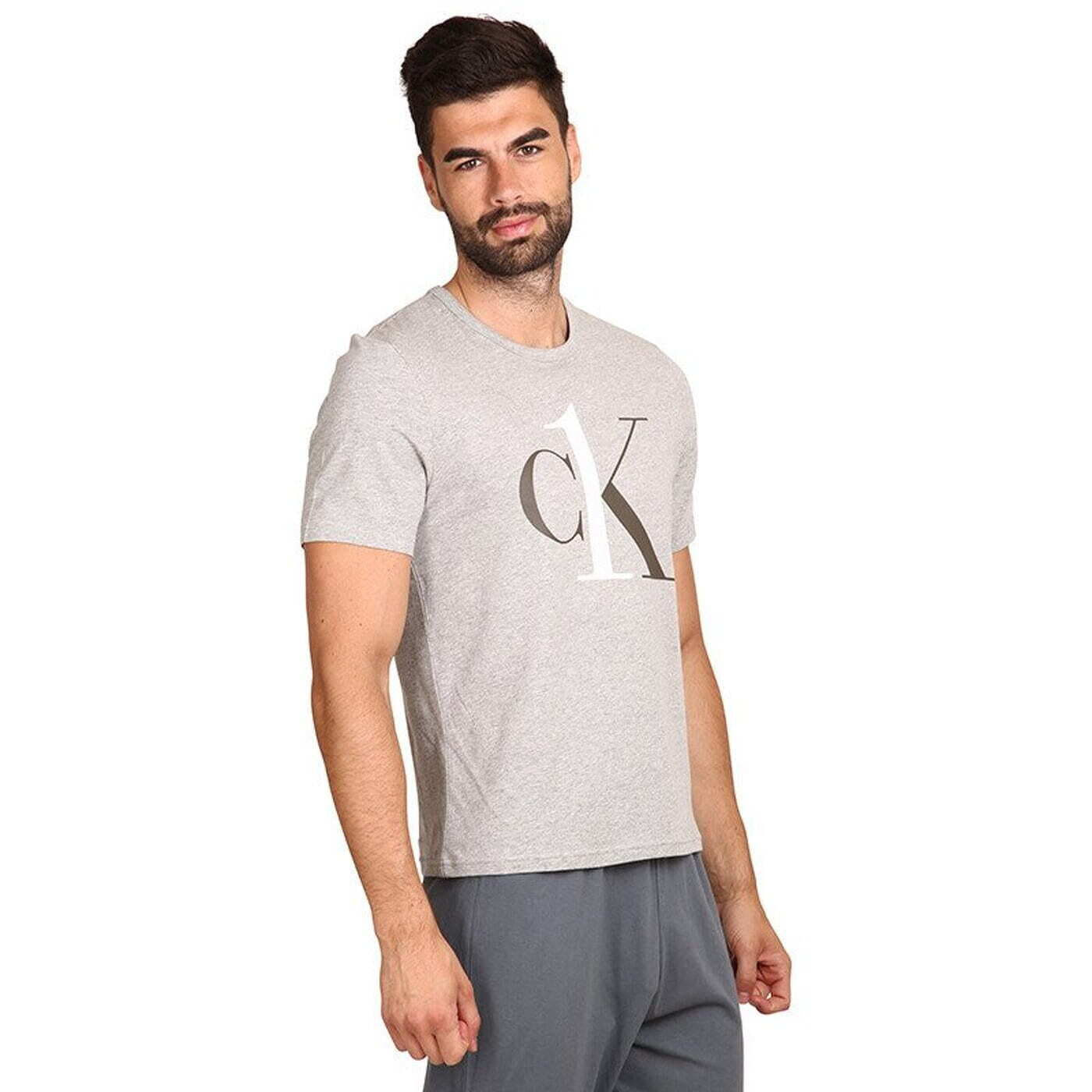 Trička Calvin Klein Crew Neck T-Shirt Grey