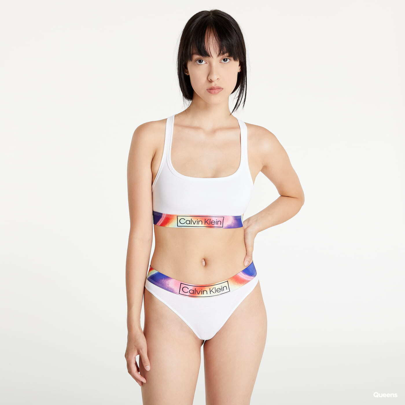 Püksikud Calvin Klein Organic Cotton Thong Pride White