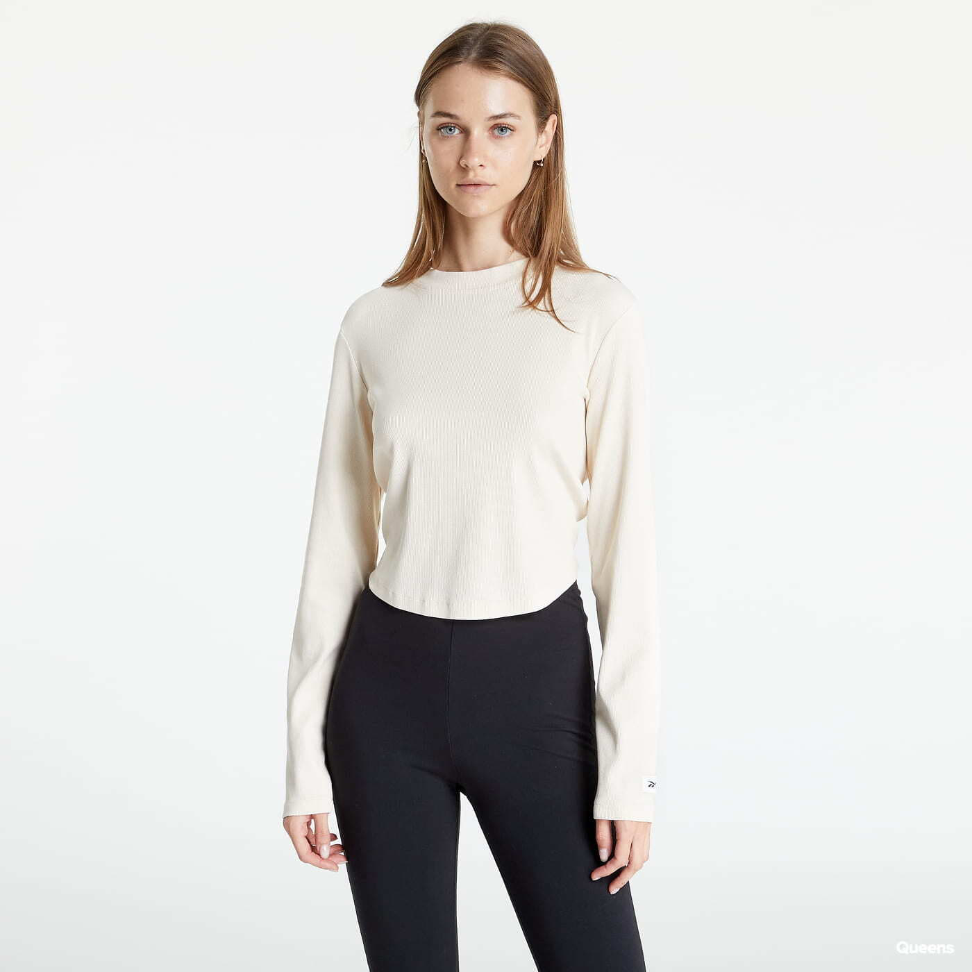 T-shirts Reebok Classics Natural Dye Ribbed Long Sleeve Wrap Shirt Cream
